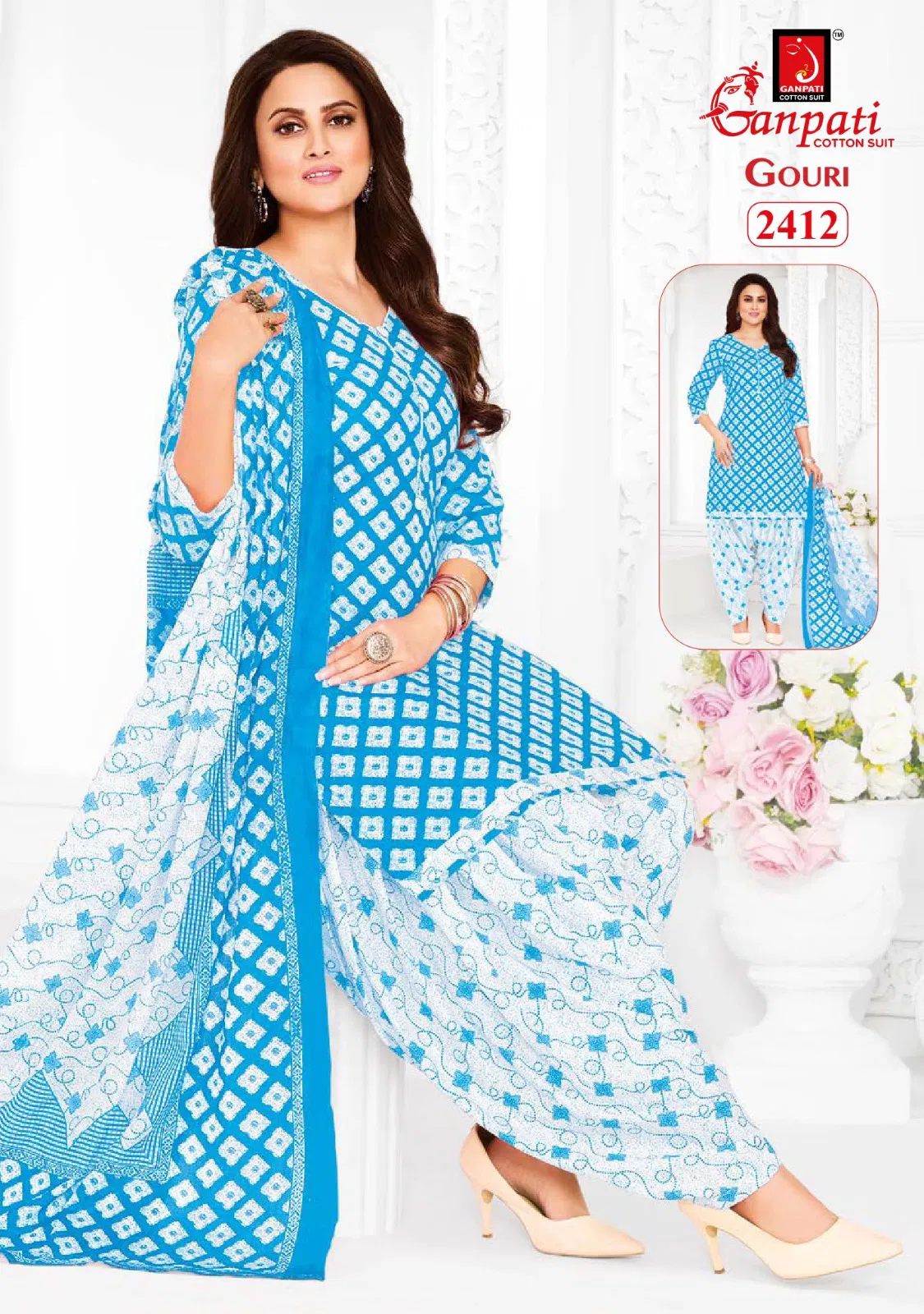 Gouri Vol 10 By Ganpati Heavy Cotton Printed Dress Material Wholesale Online